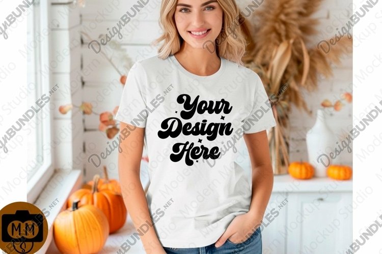 White Tshirt Mockup Image 15