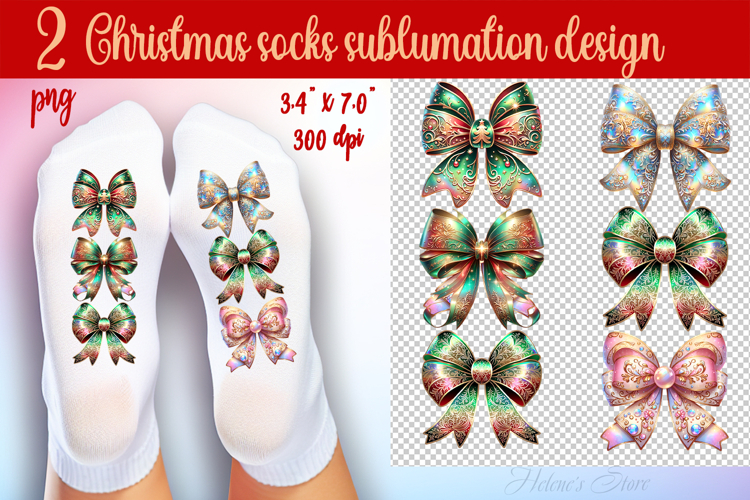 Creen Merry Christmas Socks png|Sublimation Designs For Sock