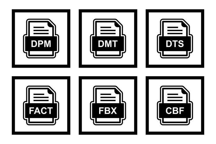 Set Of File Formats Icons example image 1