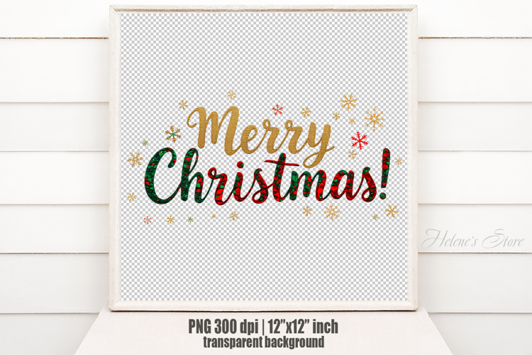 Bright Merry Christmas quote sublimation design clipart png