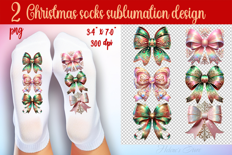 Creen Merry Christmas Socks png|Sublimation Designs For Sock