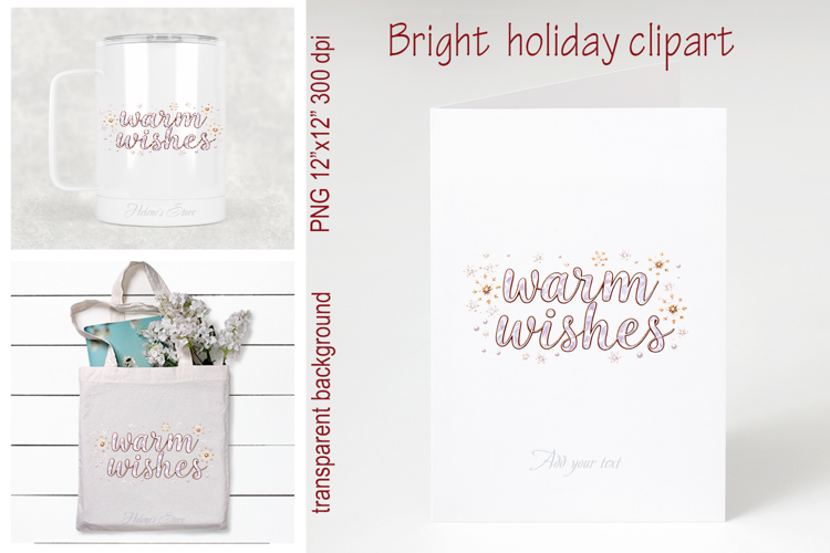 Pink Warm wishes quote sublimation design clipart png