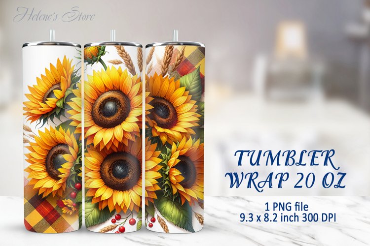 Sunflower Tumbler Wrap Image 20