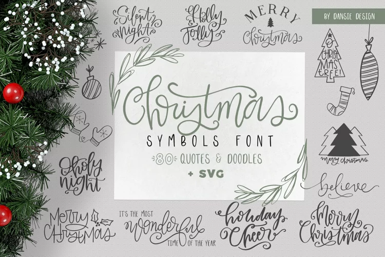 Christmas Symbols Font - Volume 2