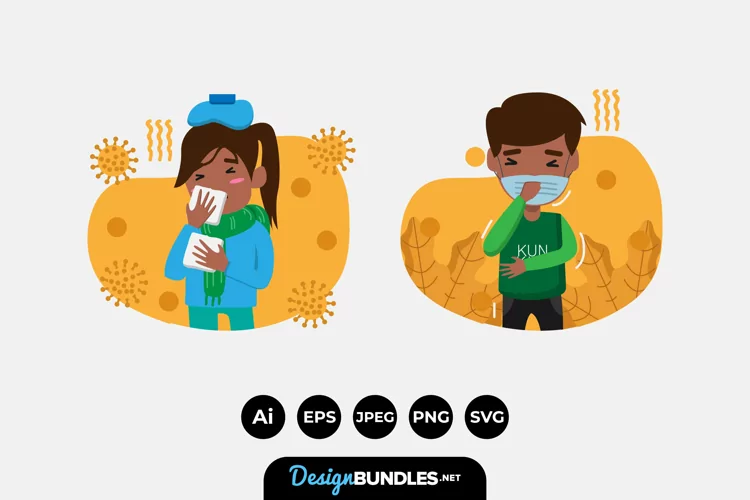 Sick People Illustrations