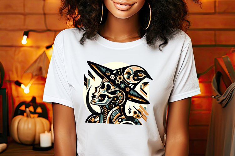 Cute Halloween witch clipart | Abstract shirt designs png