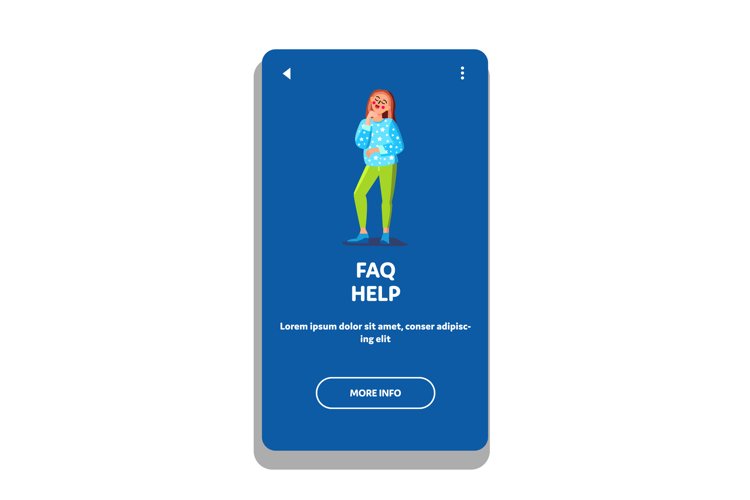 Frequently Asked Questions Faq Help Service Vector example image 1