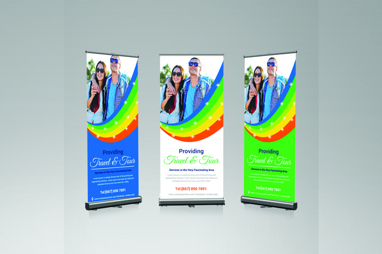 travel and tour roll-up banner example image 1