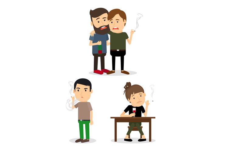 Smoking Characters with Cigarettes example image 1