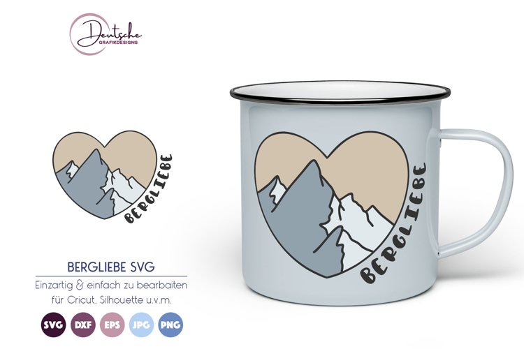 Bergliebe SVG | Wanderzitat SVG