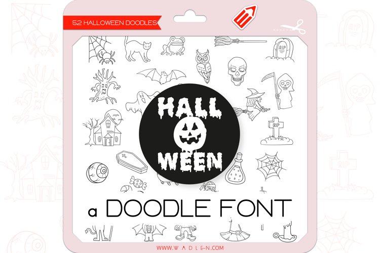 Halloween Doodles - Dingbats Font example image 1