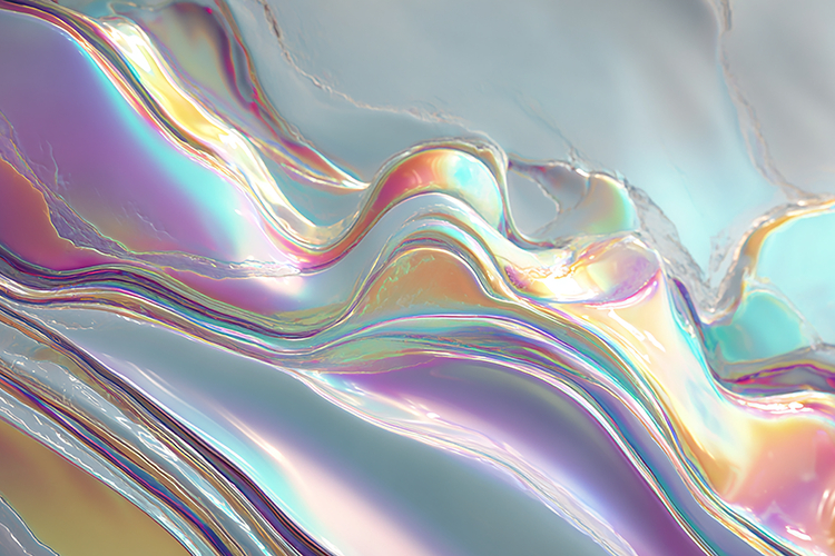 Iridescent Marble Wave Texture Art