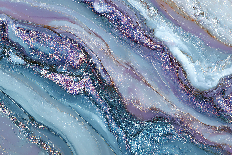 Teal Purple Marble Abstract Texture