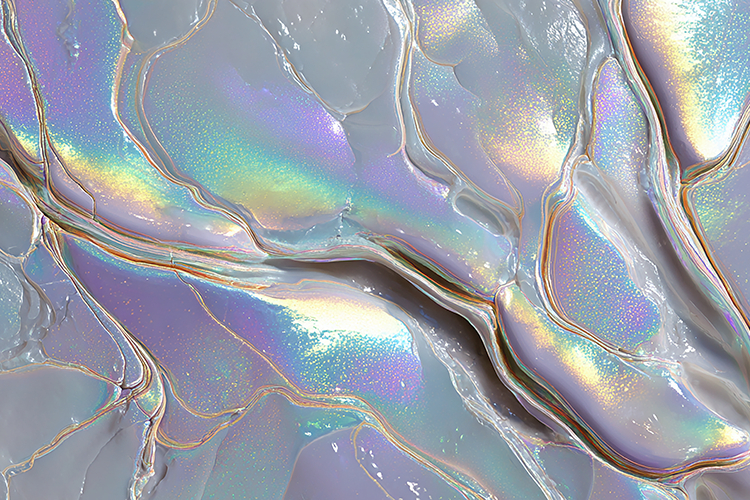Holographic Gold Marble Texture