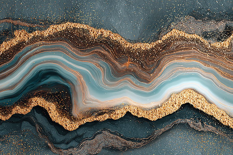 Teal Brown Marble Luxury Texture