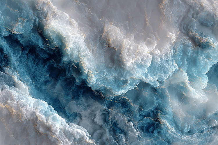 Stormy Blue Marble Abstract Art Bundle