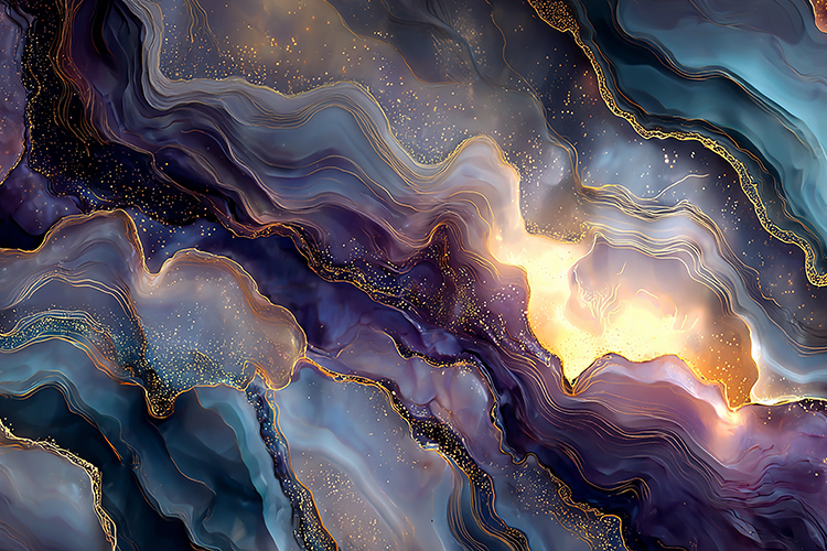 Mystic Teal Purple Marble Art Bundle