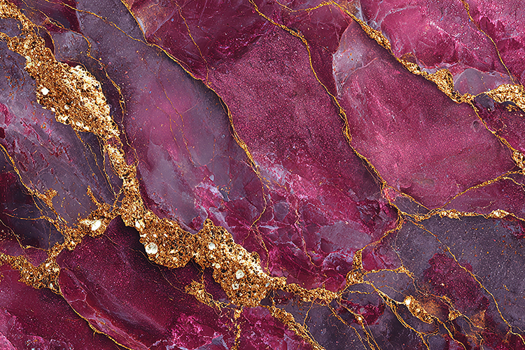 Luxury Magenta Gold Marble Art Bundle
