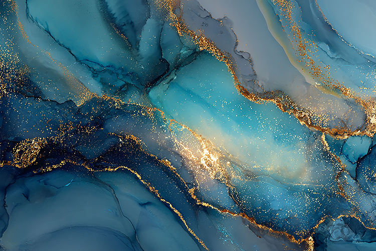 Turquoise Gold Vein Marble Art Bundle