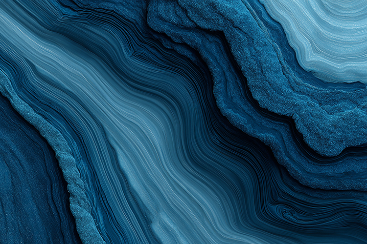 Moody Deep Teal Agate Texture with Wavy Mineral Lines