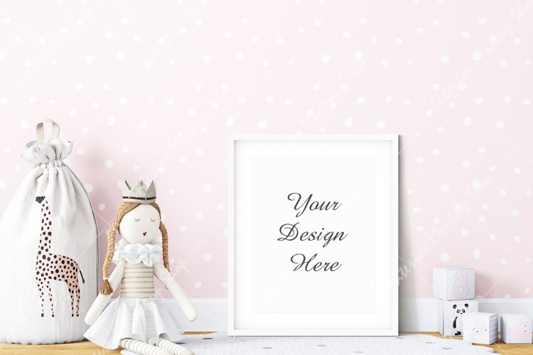 Frame mockup, Kids mockup,Poster Mockup, Mockup in interior example image 1