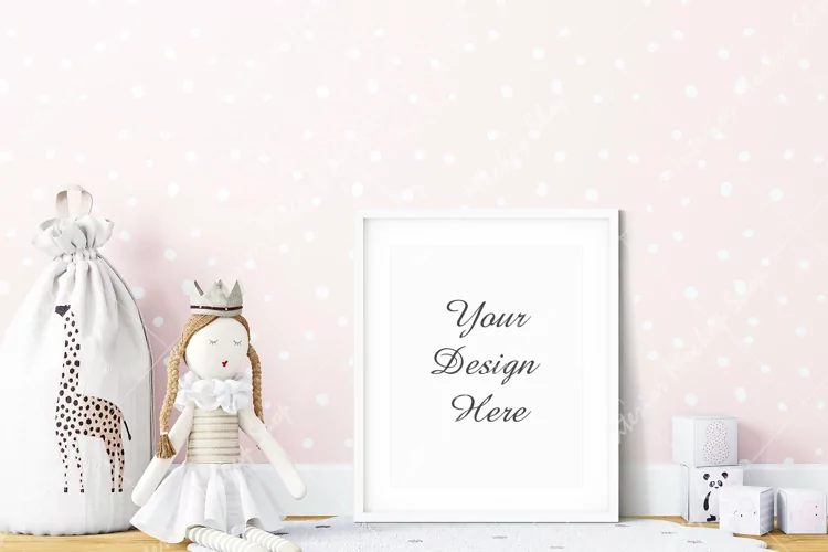 Frame mockup, Kids mockup,Poster Mockup, Mockup in interior