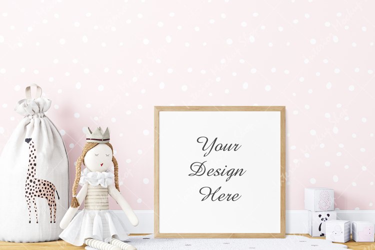 Frame mockup, Kids mockup,Poster Mockup, Mockup in interior example image 1