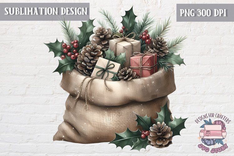 Rustic Christmas PNG Sublimation Wooden Cozy clipart