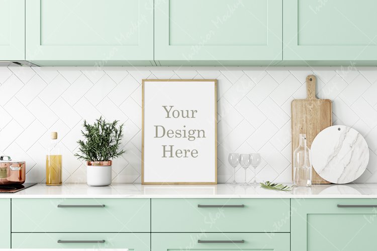 Kitchen frame mockup for art