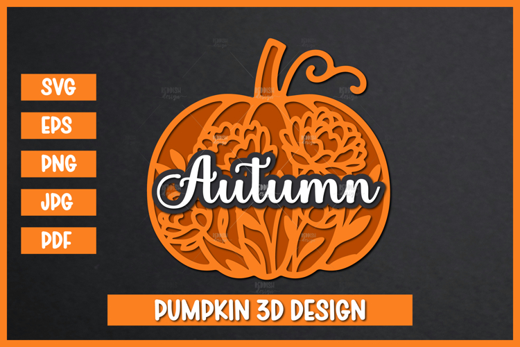 3D Pumpkin Laser cut SVG, Autumn Pumpkin SVG