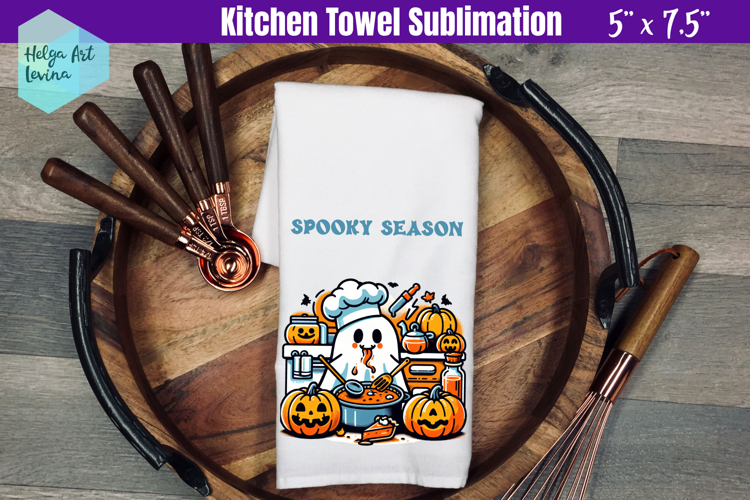 Ghost Kitchen Towel Sublimation