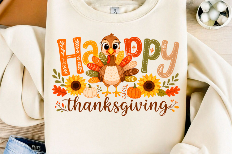 Happy Thanksgiving Cute Turkey PNG
