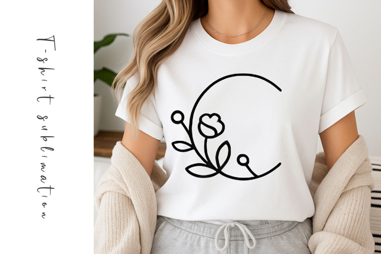 Alphabet, Letters, Monogram, Black flowers