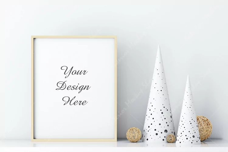 Christmas frame mockup, Christmas Mockup, Frame Mockup