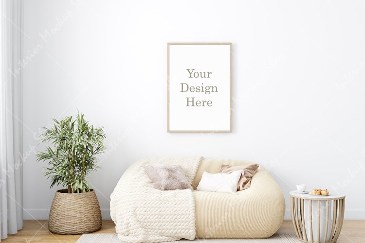 Frame mockup, Poster Mockup, Mockup in interior example image 1