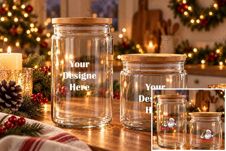 Christmas Mockup Glass Jar