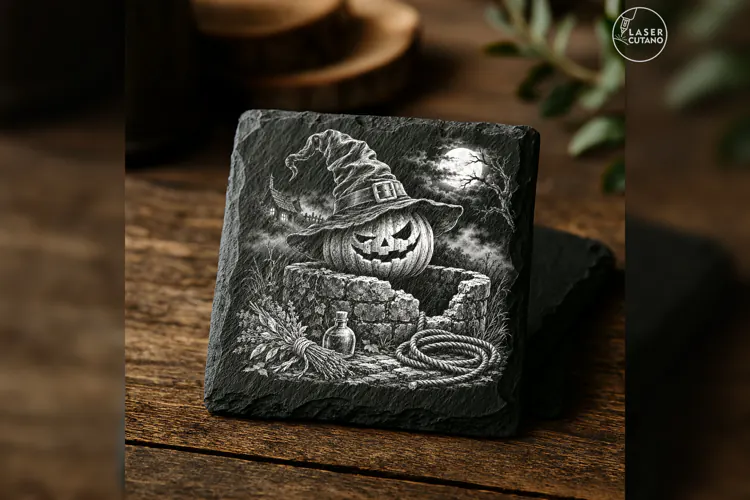 The Witching Cap Pumpkin Halloween Laser Engraving PNG