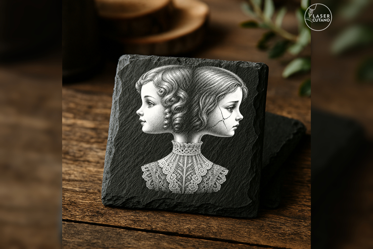 The Reversible Twins - 1 Laser Engraving PNG Design