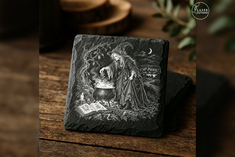 The Wayside Brew Vintage Halloween Laser Engraving PNG example image 1