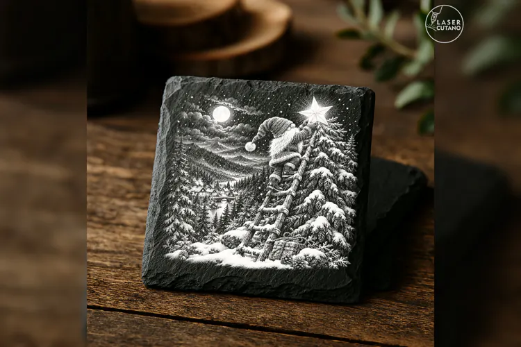 Star-Bearer Forest Tree Christmas Laser Engraving PNG