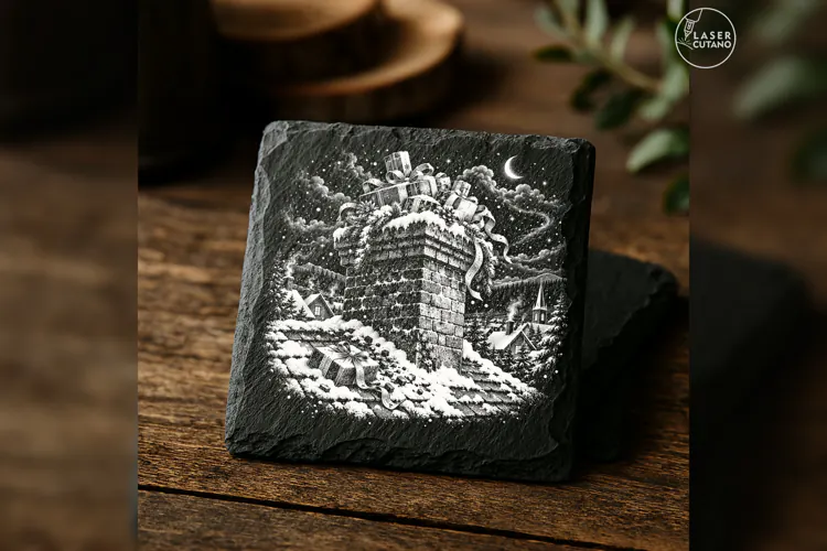 Giftstorm Chimney Santa Christmas Laser Engraving PNG