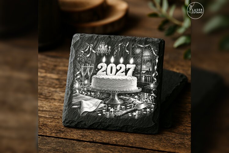 The 2027 Candle Table New Year Celebration Laser Engraving P example image 1