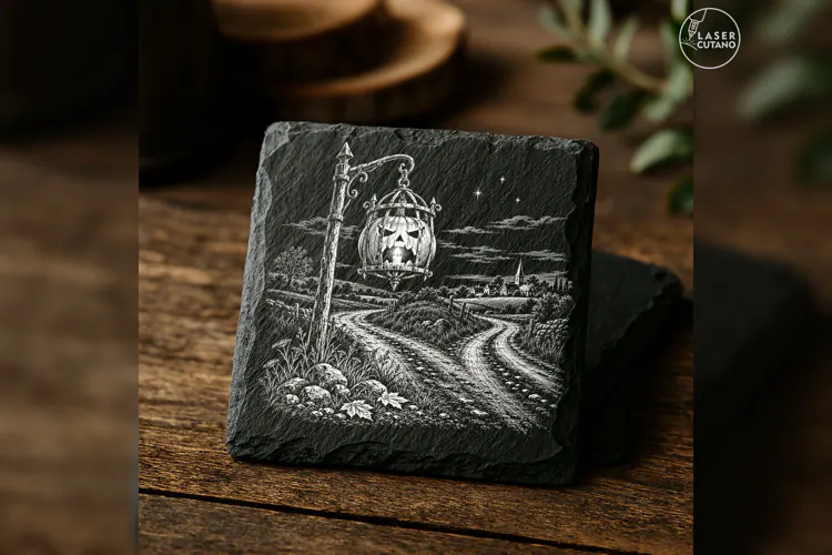 The Crossroads Lantern Vintage Halloween Laser Engraving PNG