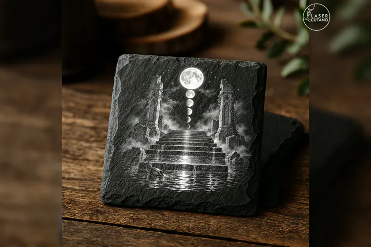The Tidal Stair Gothic Celestial Laser Engraving PNG