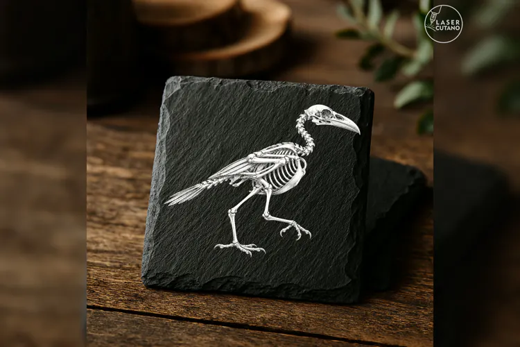 The Hollow Corvid Anatomy Laser Engraving PNG