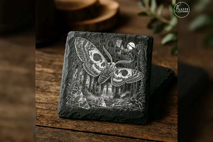 The Glasswing Omen Gothic Animal Laser Engraving PNG