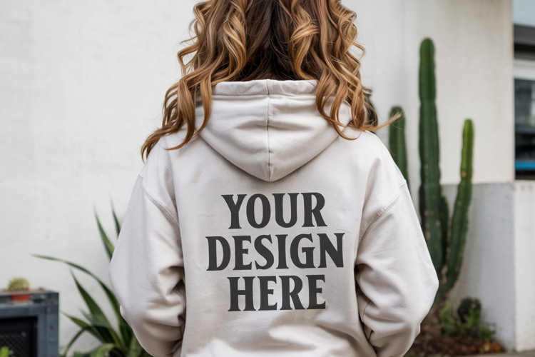 Ash Gildan 18500 Hoodie Sweatshirt Mockup, Unisex Hoodie Moc