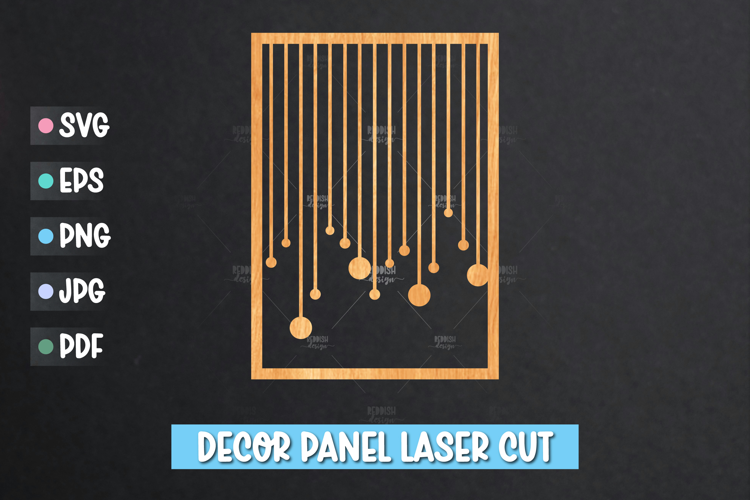 Decor Panel Laser Cut SVG, 5x7 Template Laser cut