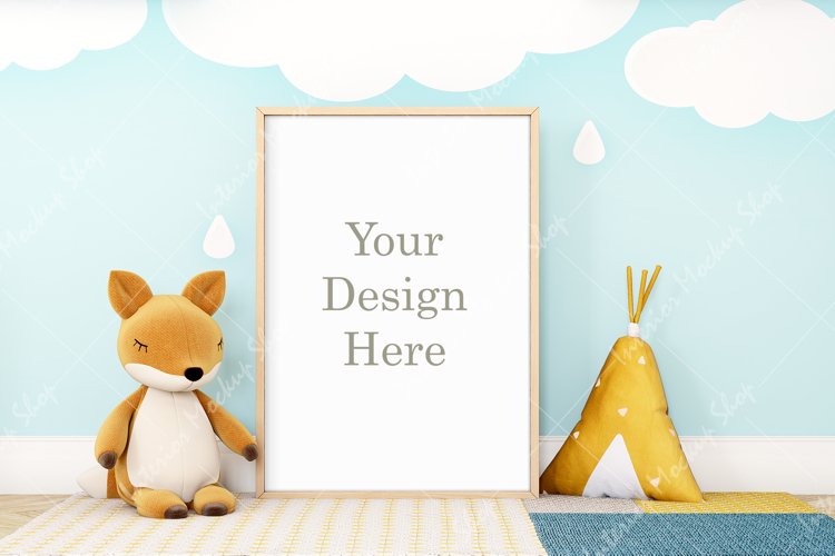 Kids room mockup, Frame mockup, Interior mockup example image 1