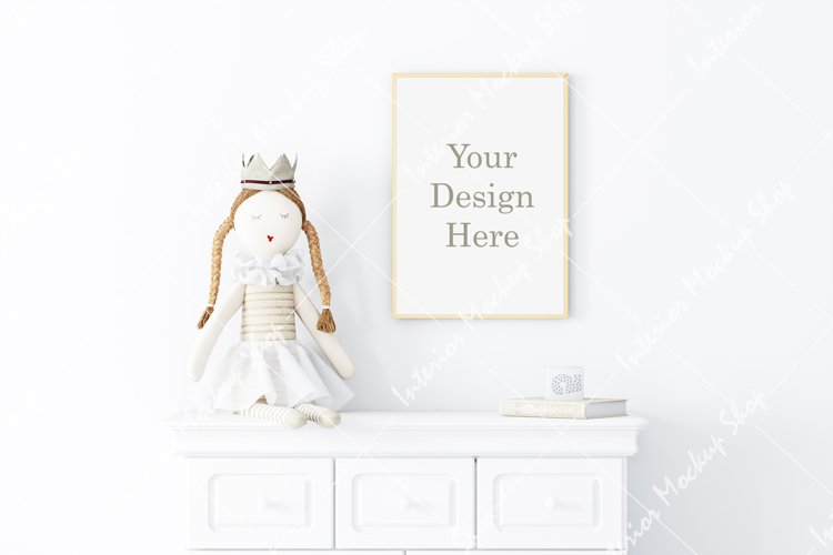 Frame mockup, Kids mockup,Poster Mockup, Mockup in interior example image 1